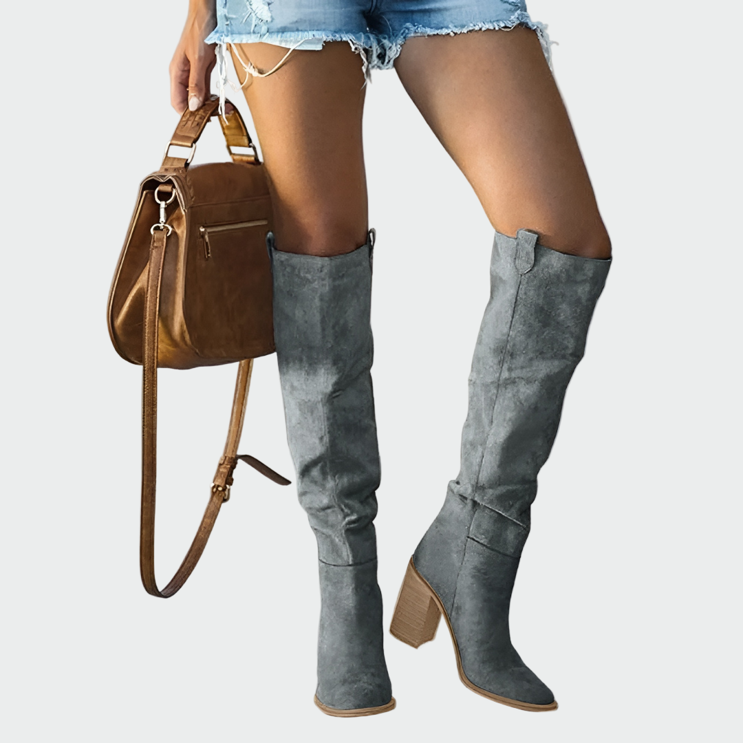Bottes ergonomiques en cuir jusqu'au genou