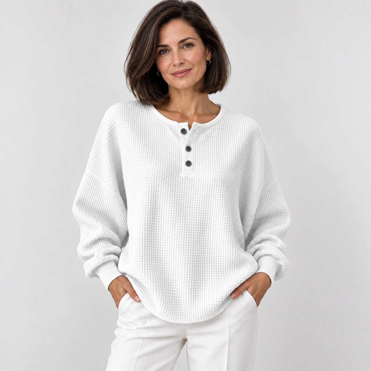 Louise | Pull en doux tricot gaufré