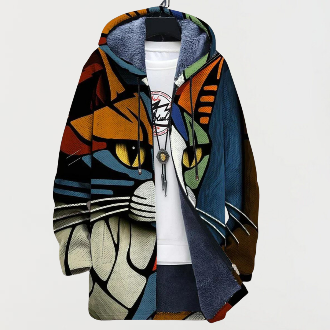 Zoe - Manteau avec Imprimé de Visage de Chat