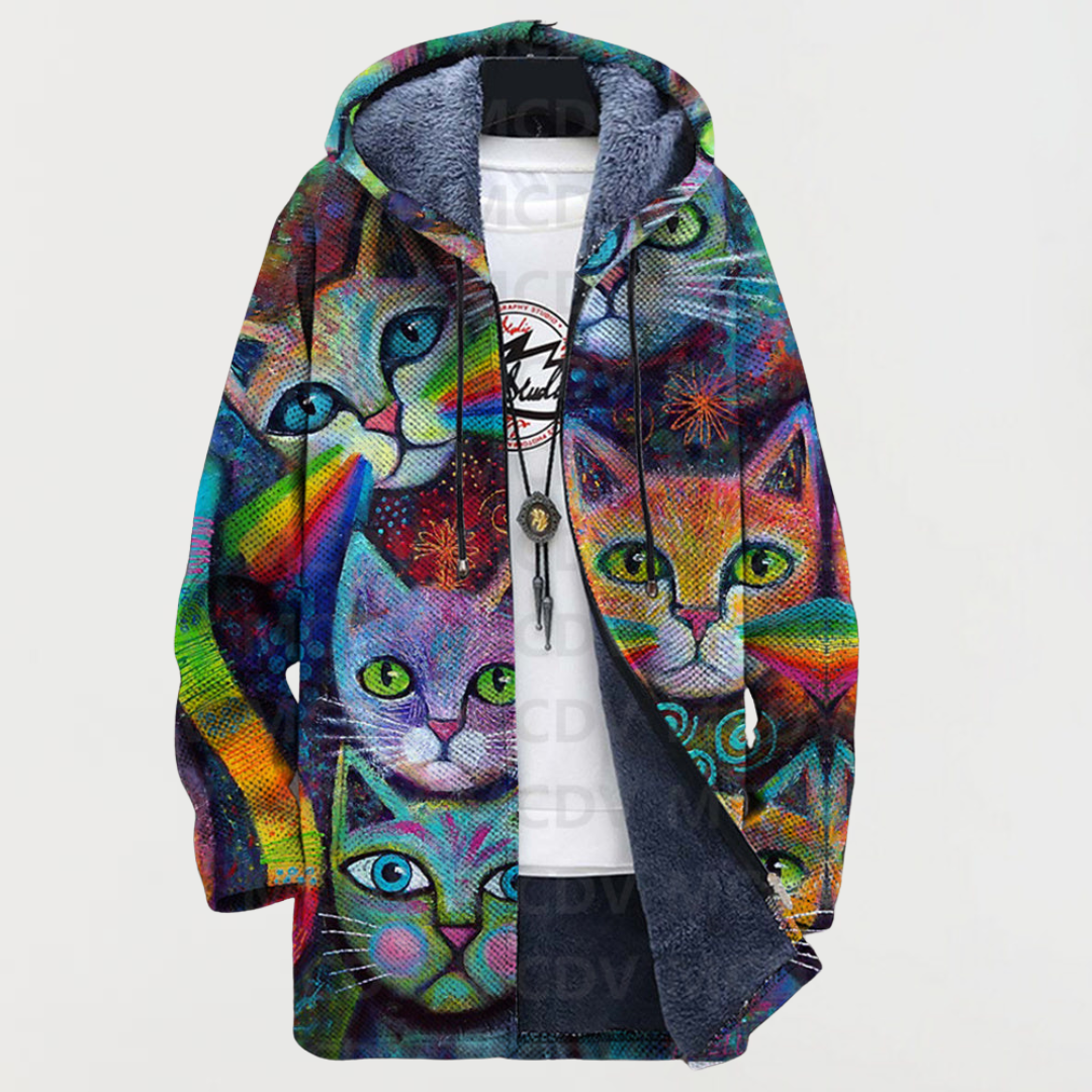 Saoirse - Manteau à Capuche Arc-en-Ciel