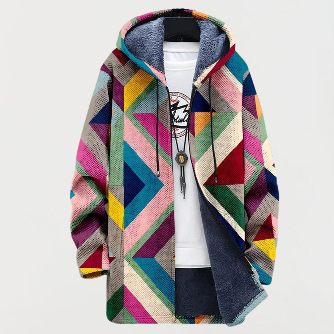 Gráinne - Manteau avec Imprimé Géométrique