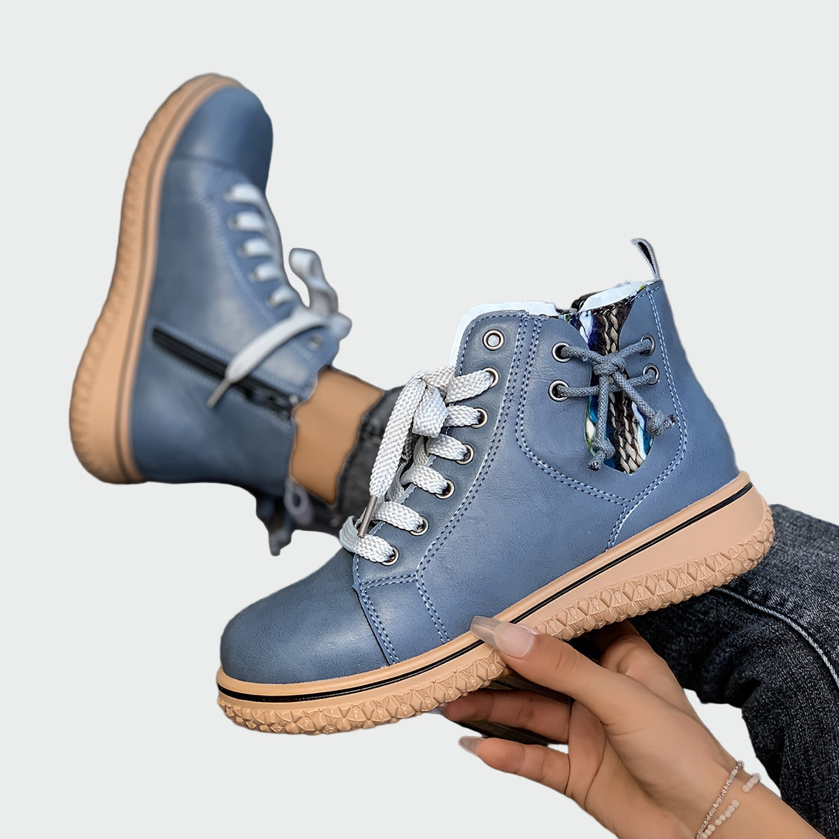 Bottines ergonomiques en cuir à la cheville