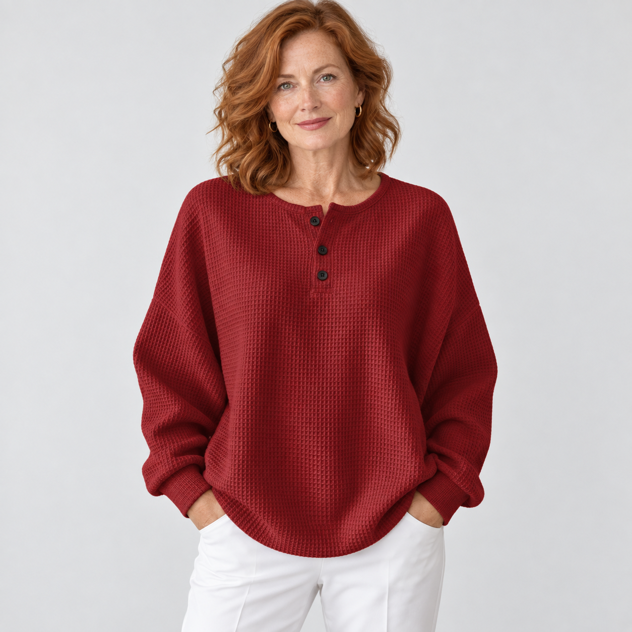 Louise | Pull en doux tricot gaufré