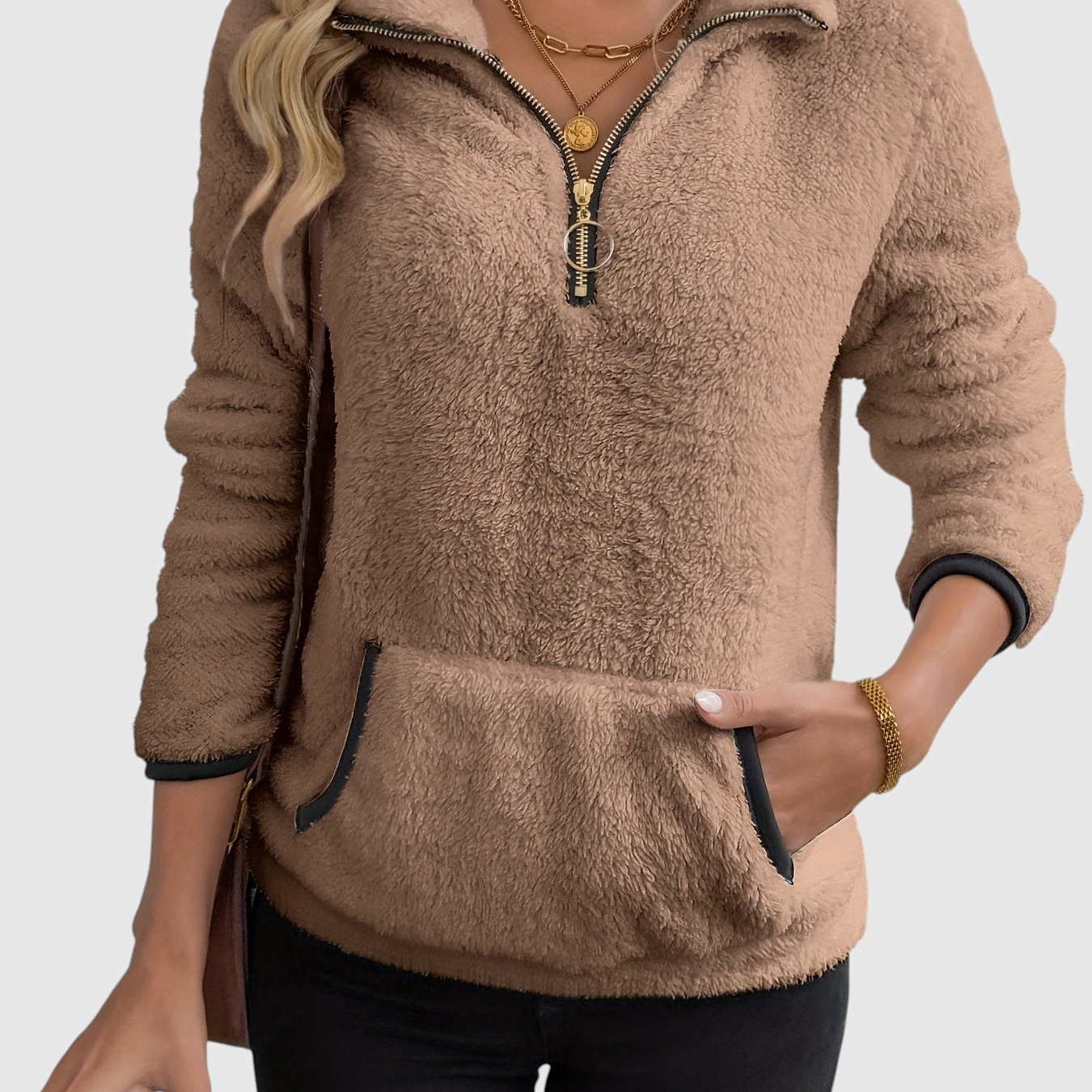 Juliette | Sweat à capuche zippé mi-hauteur