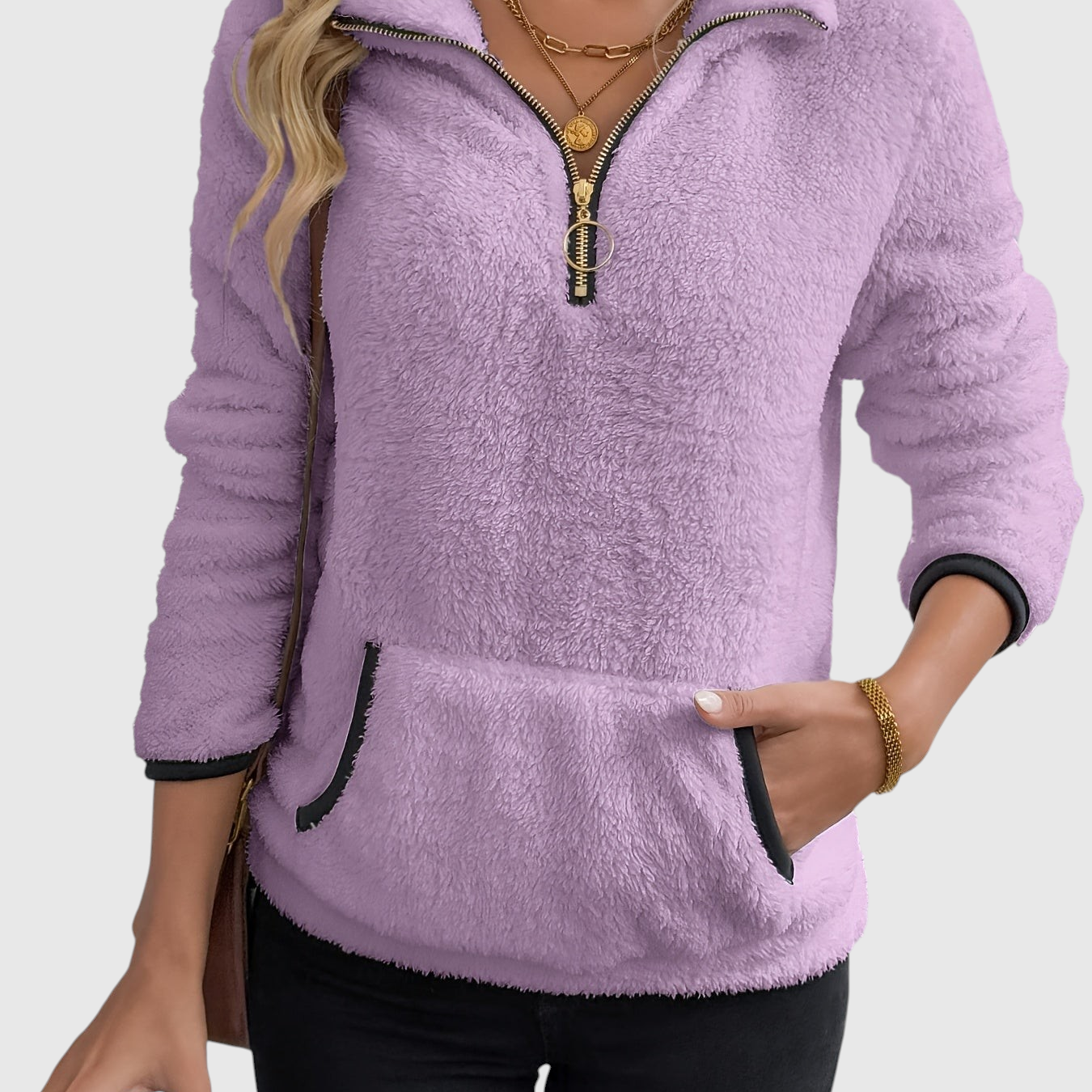 Juliette | Sweat à capuche zippé mi-hauteur