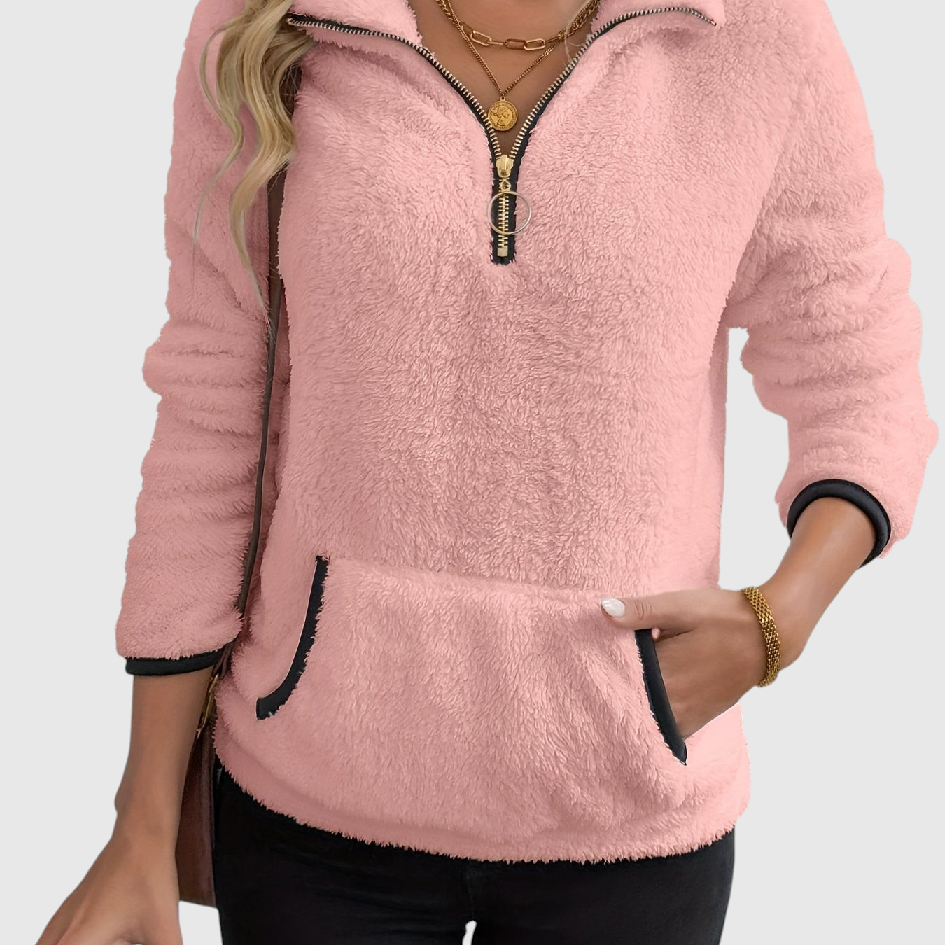 Juliette | Sweat à capuche zippé mi-hauteur