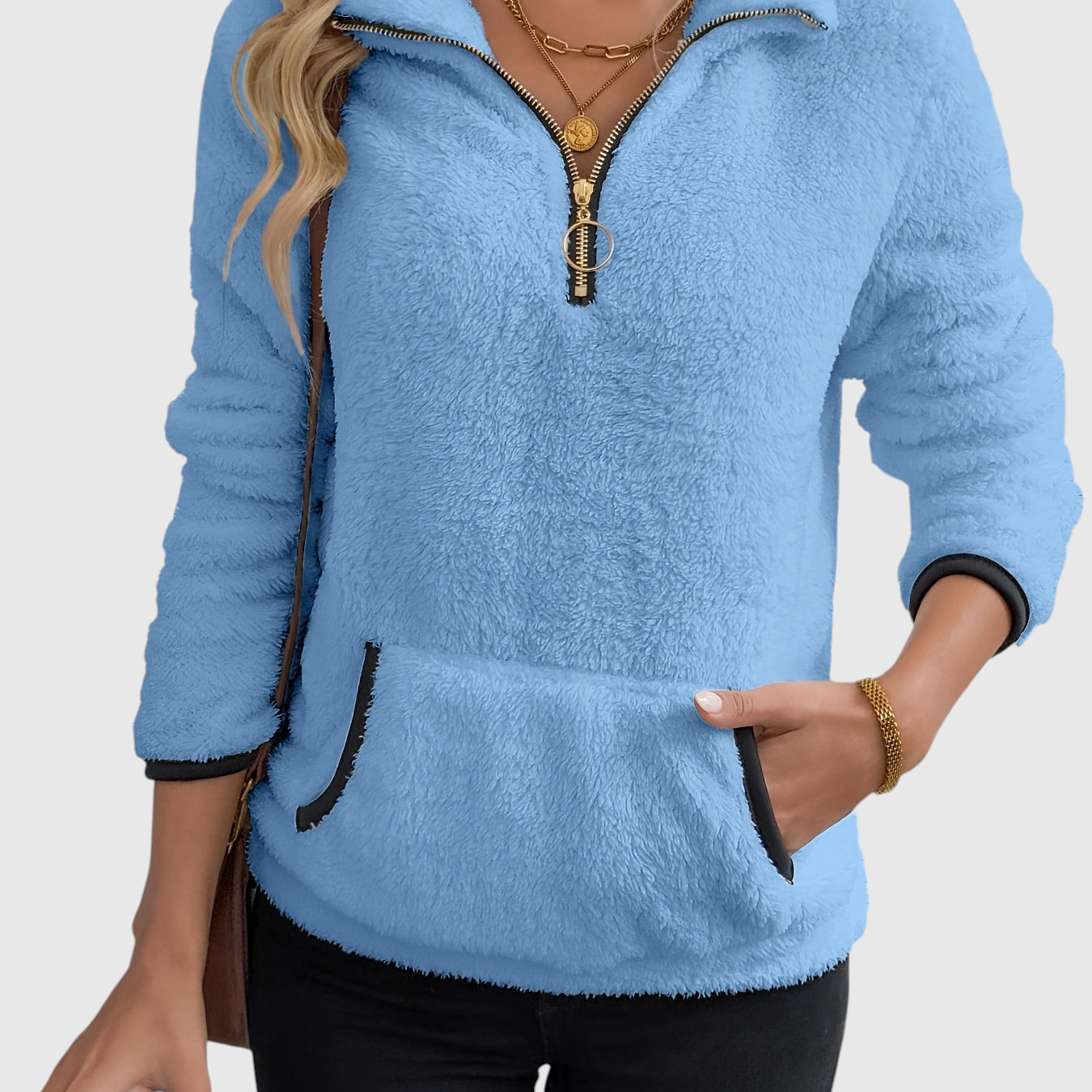 Juliette | Sweat à capuche zippé mi-hauteur