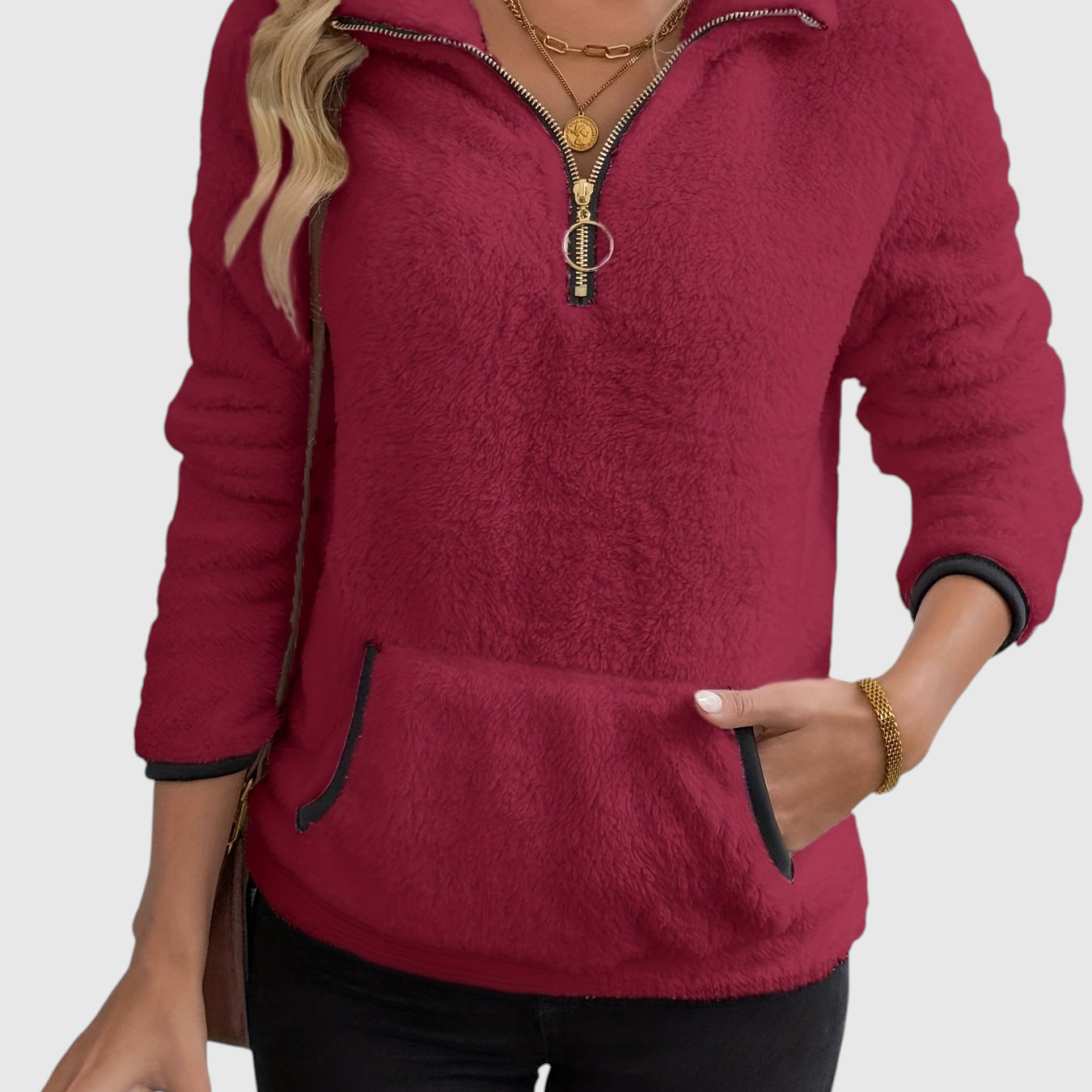 Juliette | Sweat à capuche zippé mi-hauteur
